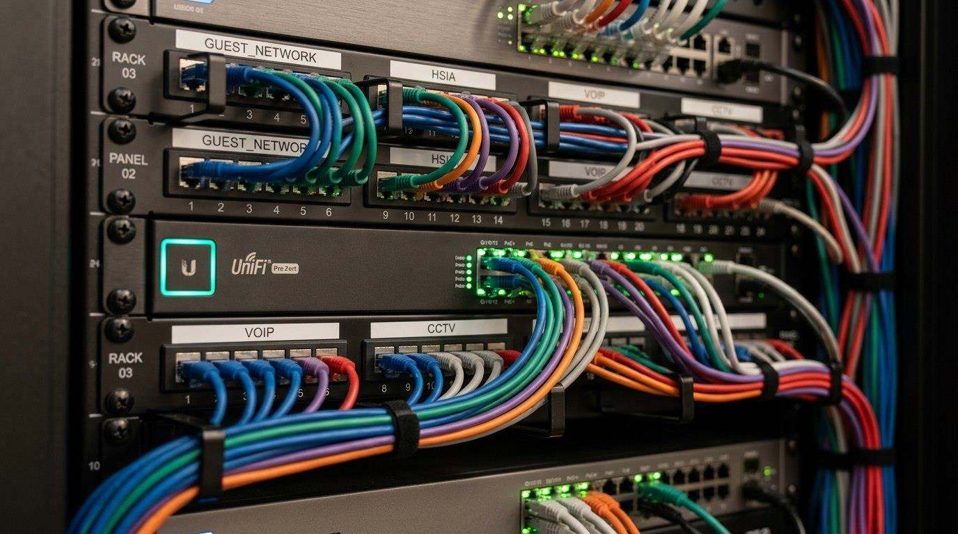 Kurumsal Otel Rack Kabin ve PoE Switchler